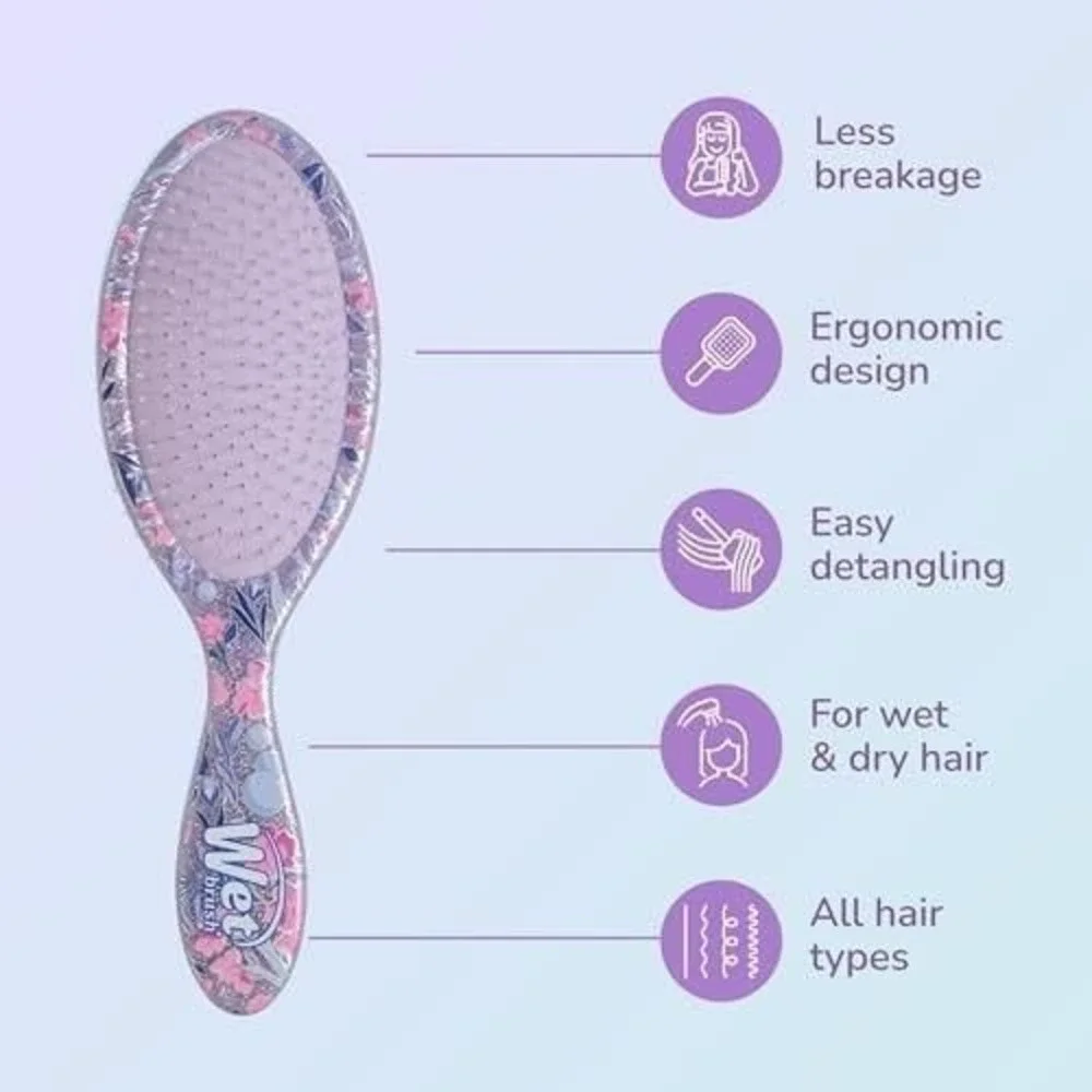 Wet Brush Glow with Glinda Original Detangler Hair Brush & Butterfly Bobbies